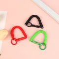 1Pc Coil Springs Keychain Stretchy Spiral Spring Coil Retractable Springs Keychain With Metal Clasp Key Chain Holder Lanyard AITENG. 