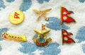 6 in 1 Lapel Pin Badge For Coat and Topi. 