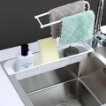 Kitchen Sink Strainer Drain Retractable Sink Stand Sponge Soap Holder Drain filter (multicolor). 