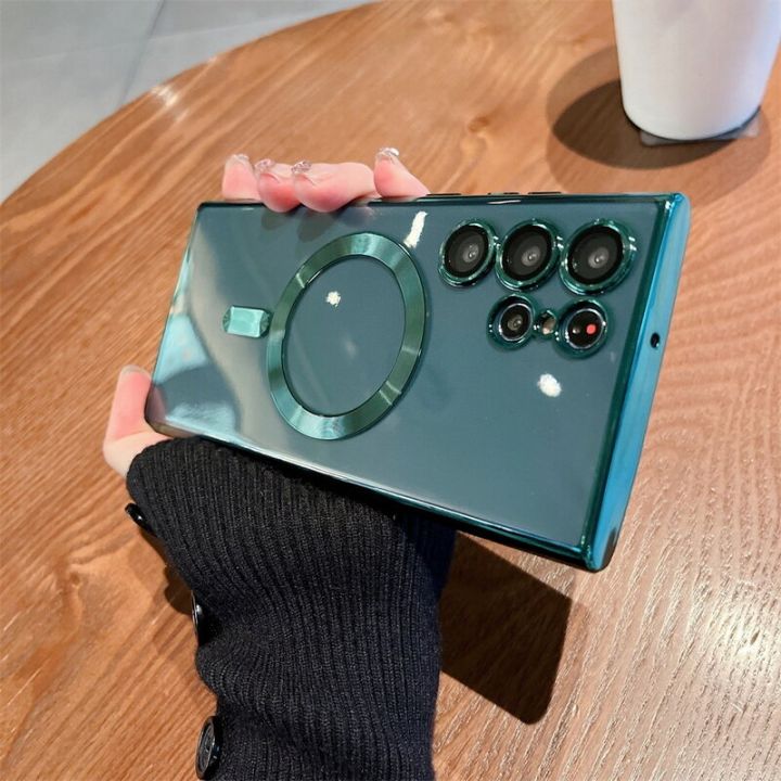 Camera%20Lens%20Film%20Protective%20Shell%20For%20Samsung%20S22%20Ultra%20S21%20S23%20S24%20Plus%20PLating%20Magnet%20Clear%20Case%20Cover%20-%20Image%205