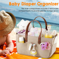 Baby Diaper Organizer - Baby Shower Basket Portable Nursery Storage Bin Car Storage Basket for Toys. 