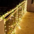Artificial Rubber Money Plant 7.8 Ft (87 Inches) Lahara For Decoration Home And Wall Decor And Fairy Light 2 Meter For Lahara. 