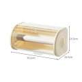 Bathroom Paper Towel Organizer Large Roll Wall Mount Holder with Clear Dustproof Cover Modern Tissue Dispenser Storage B. 