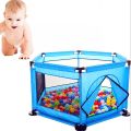 TinyGuard Hexa Play Zone – Infant Playpen and Ball Pool with Soft Mesh Walls for Visibility and Comfort. 