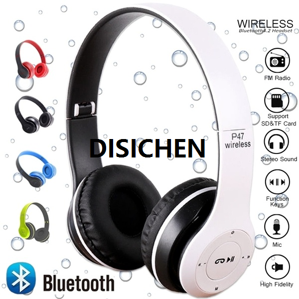 DISICHEN%20P47%20Bluetooth%204.1%20Headphone%20Wireless%20Headband%20Earphone%20Hands%20Free%20Music%20Headset%20With%20MF/TF%20AUX%20ports%20,%20P47%20Cat%20Ears%20Hot%20Selling%20-%20Image%206