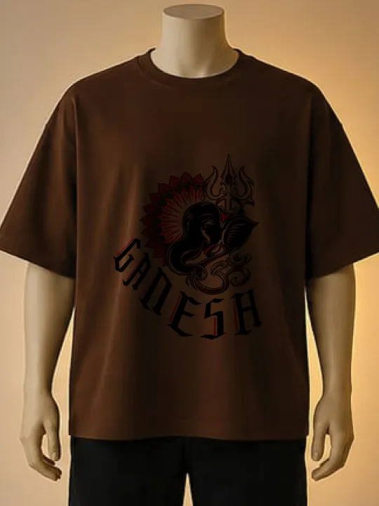 Lord%20Ganesha%20Graphic%20Print%20%7C%20Trishul%20&%20Om%20Spiritual%20Casual%20Printed%20T%20shirts%20%7C%20Cream,%20Brown,%20White%20-%20Image%202