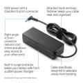 HP Laptop Charger / HP 65W AC Charger Adapter 4.5mm for HP Pavilion Black (Without Power Cable). 