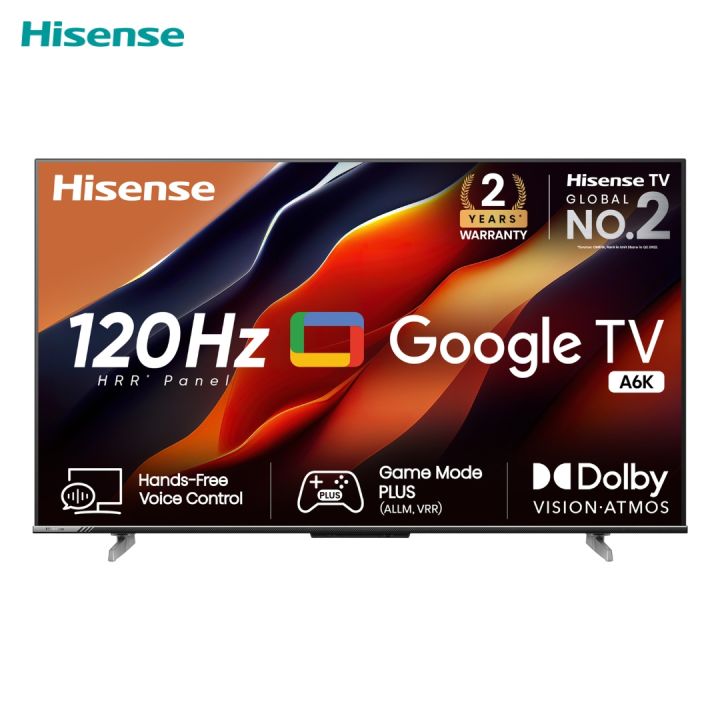 Hisense 55" Smart 4K UHD Led Google TV (55A6K) | Dolby Vision and ATMOS