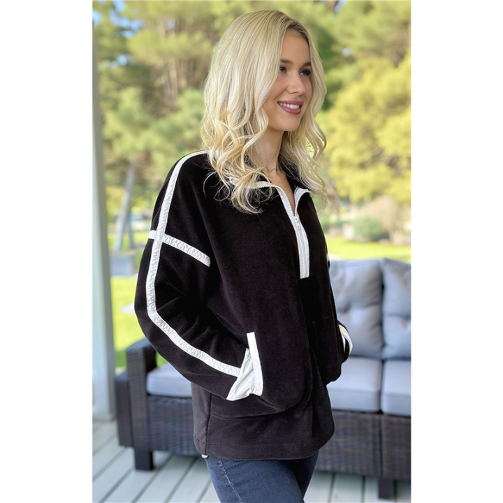 Womens%20Half%20Zip%20Pullover%20Soft%20Oversized%20Sweatshirt%20with%20Pockets%20Warm-%20Fuzzy%20Sweater%20-%20Image%203