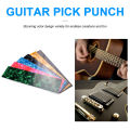 DIY Guitar Pick Punch Sheets Musicians Celluloid Guitar Pick Strips Three Thickness By 0.46/0.71/0.96cm Random Color. 