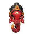 Wooden Lord Ganesh Mask (9 inches) / Gift Item / Wall Decor. 