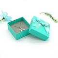 High-grade Necklace gift box Stylish Handcrafted Small-sized Ring packaging box Velvet-lined Bow Jewelry display case for Wedding Anniversary Birthday Gift giving Jewelry storage. 