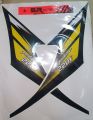 Head Light And Visour Stricker For Bajaj Pulsar 220 Yellow. 