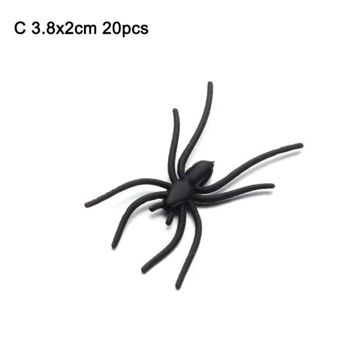 20Pcs/Pack%20Children%20Novelty%20Toy%20Spider%20Web%20Decorative%20Spiders%20Prank%20Toys%20Haunted%20House%20Prop%20Plastic%20Fake%20Spider%20-%20Image%209