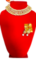 Gold Plated Choker With Moti/Pearl Necklace For Women. 