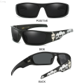 S_way Vintage Biker Gangster Style Polarized Sunglasses Driving Riding West Coast Hip-Hop Shades Wraparound Sun Glasses for Men. 