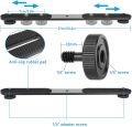 Dual Flash Bracket Holder for 1/4" Screw Tripod Light Stand For DSLR Camera. 