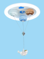 Astronaut Space Planet Ceiling Lights Dreamy Kids Children Bedroom Led Ceiling Light. 