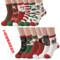 2025 Slipper Socks Women's Elk Old Man Plush Sleep Socks Fluffy Home Coral Velvet Socks Floor Christmas Socks Zynova. 
