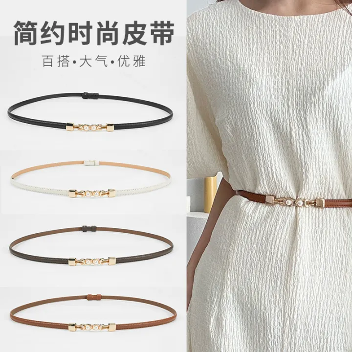 Versatile%20Women's%20Thin%20Belt%20with%20Buckle,%20Fashionable%20Accessory%20for%20Dresses%20and%20Shirts,%20Waist-Cinching%20Pearl%20Belt%20with%20a%20High-End%20Feel%20-%20Image%202