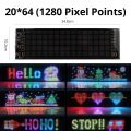 Smart Bluetooth LED Display Screens RGB LED Module Sign Matrix Pixel LED Panel Scrolling Signboard Advertising Light Car Decor. 
