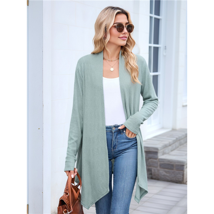 Women%20Solid%20Color%20Cardigan%20Sweater%20Open%20Front%20Long%20Casual%20Beach%20Kimonos%20Outfits%20Dark%20Green%20M%20-%20Image%206