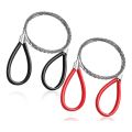2 Piece PVC Pipe Cable Saw Stainless Steel Wire Saw Hand Pocket String Rope Saw Emergency Survival Wire Saw Cutting Tool Firm and Strong. 