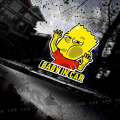 Simpson Fun Cartoon Scratch Car Motorcycle Decoration Body Window Waterproof Sticker. 