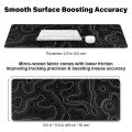 Topographic Contour Extended Big Mouse Pad Computer Keyboard Mouse Mat Mousepad with 3Mm Non-Slip Base. 