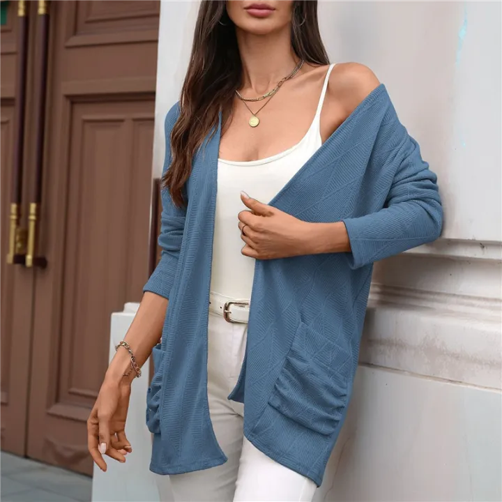 Women's%20Long%20Sleeve%20Open%20Front%20Cardigan%20Pink%20L%20-%20Image%206