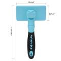 Self Cleaning Slicker Brush for Dogs and Cats - Easy to Clean Pet Grooming Brush Removes Mats Tangles and Loose Hair with Minimal Effort and Comfort - Suitable for Long or Short Hair. 