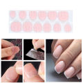 Artificial Press On False Nails For Gluing Natural French Nails Short Ballerina Full Cover Finger Tips Manicure Tool. 