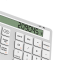 Numeric Keypad withDisplay Bluetooth Calculator Keyboard Ergonomic Bluetooth Dual Mode Calculator 2in1 Portable White. 