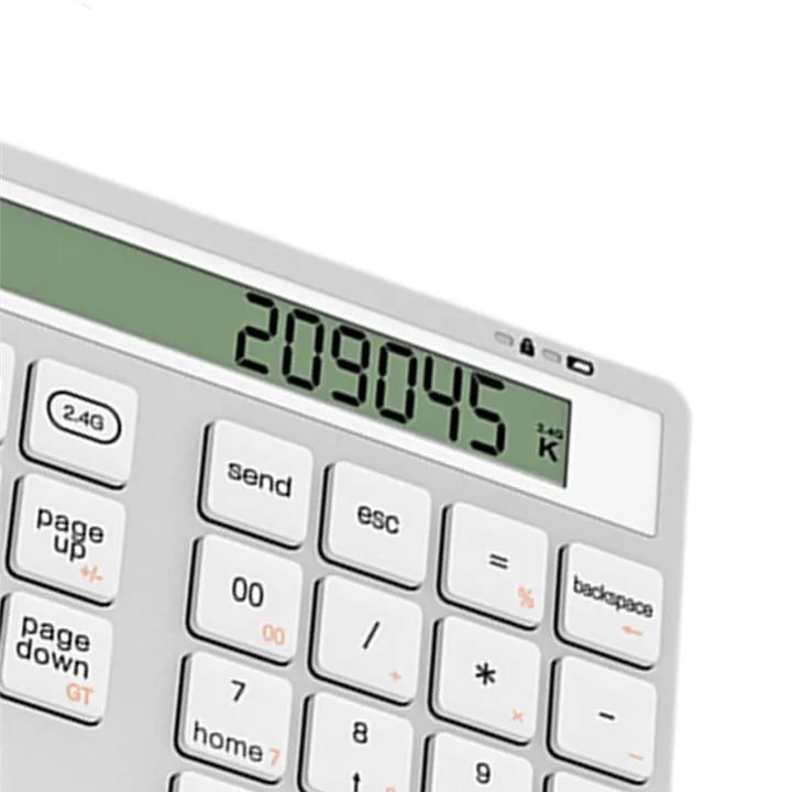 Numeric%20Keypad%20withDisplay%20Bluetooth%20Calculator%20Keyboard%20Ergonomic%20Bluetooth%20Dual%20Mode%20Calculator%202in1%20Portable%20White%20-%20Image%203