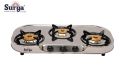 Surya Gas Stove Oval 3 Burner - AUTOMATIC. 