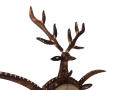 Big Wooden Deer Wall Clock 32x32 Inch. 