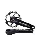 Racework Aspire Hollow Tech Crankset 170mm Crank Set With Bottom Bracket Fits With 32/34/36/38T Chainring Mountain Bike Parts. 