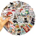 Linman 50pcs Cartoon Cute Animal Reading Stickers Pack Phone SuitcaBargain price se Computer Laptop Journaling Materials DIY Handmade Sticker. 