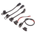 Electric Vehicle Charger Connector Adapter E-bike Lithium Battery Charging Interface Replacement Plug Socket with Wire A JUE. 