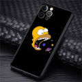 2025SMGSLIB Case For Apple iPhone 11 13 14 12 Pro 7 Plus XR X XS Max 6 6S 13Pro Max Black Silicone Phone Funda Funny Homer Simpson. 