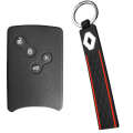 For Renault Stage Clio Logan Megane 2 3 Koleos Scenic Card Keychain Case 4 Button Car Silicone Cover Phone Number Key Chain Fit. 