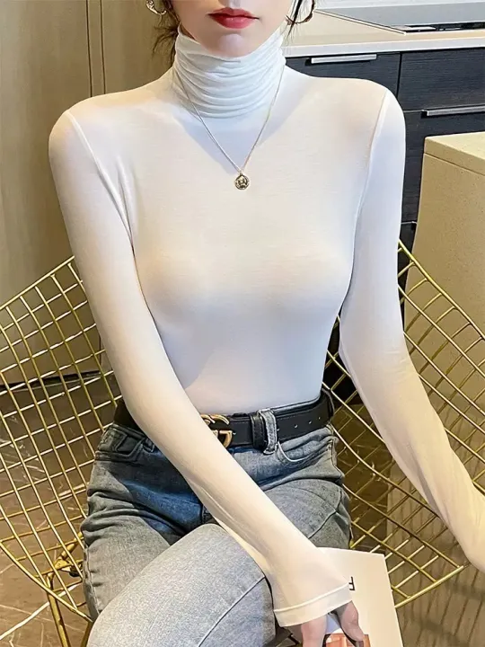 Tailor%20Stitch%20Turtle%20Neck%20Stretchy%20Full%20Sleeve%20High%20Neck%20For%20Women%20-%20Image%203