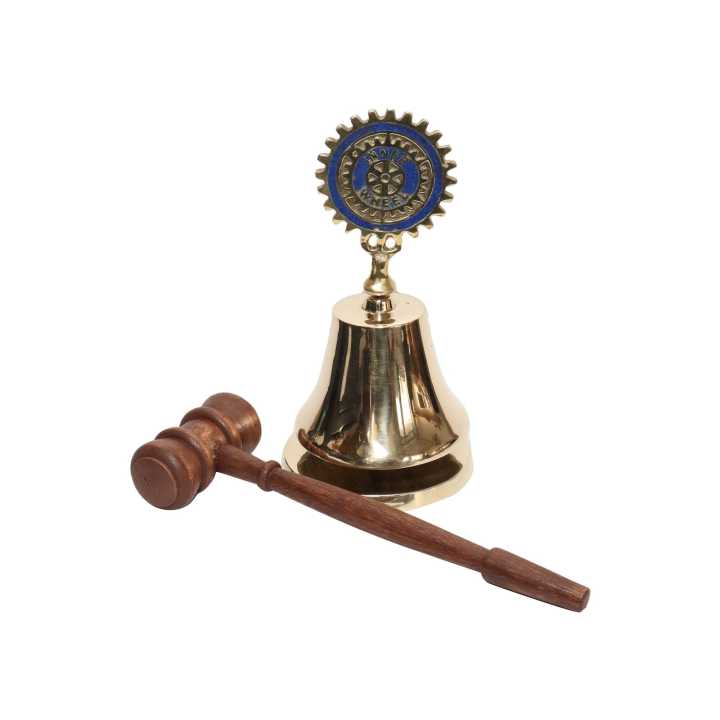 Inner Wheel Brass Gavel and Gong