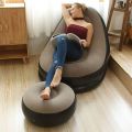 Inflatable Sofa With Footrest & Air Pump | Portable Lounge Chair For Home, Camping, Travel | Comfortable Lazy Couch for Gaming, Reading, Relaxing. 
