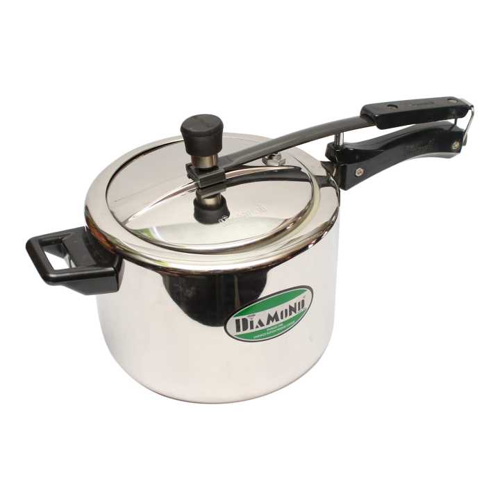Diamond%20Induction%20Base%20Stainless%20Steel%20Pressure%20Cooker,%202%20Liters,%20Silver%20-%20Image%203