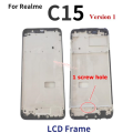 Novaphopat LCD Front Housing Frame For Realme C12 C15 LCD Display Module Frame Bezel A Cover Case. 