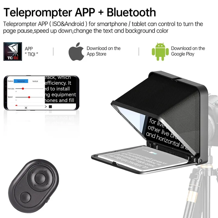 Teleprompter%20for%20Any%20Smartphones%20&%20DSLR%20Camera%20With%20Remote%20Control%20%7C%20For%20Online%20News%20Achor%20Teaching%20Vlog%20Live%20Streaming%20Telepromter%20%7C%20APP%20Compatible%20with%20iOS%20&%20Android%20System.%20-%20Image%207