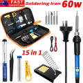 220V 60W Soldering Iron Kit Adjustable Temperature 15 In 1 Tool Set With Soldering Iron EU Plug AU UK US Fengshi. 