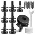Nullmul Adjustable Leveling Feet, 3/8inch-16 Thread T-Nut Kit Furniture Levelers Table Feet, Heavy Duty Leg Levelers 4 Pack. 