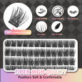 HOT Self-Adhesive False Eyelashes 156pcs Adhesive-Free False Eyelashes Getting Started Easy One Minute Out Mixed Sizes. 